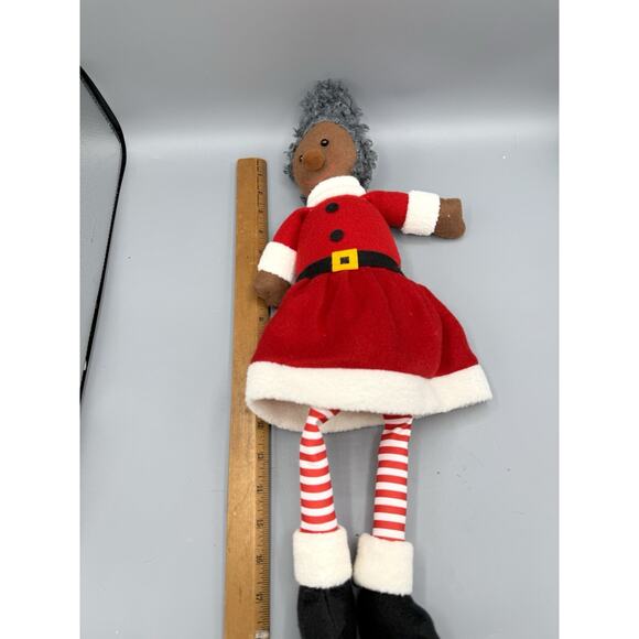 Mrs. Claus Christmas Plush Doll Red Dress Black Boots 18” African American - Picture 5 of 5